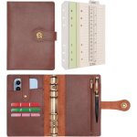 Classeur agenda a6 cuir carnet de notes de voyage, papier lign� rechargeable avec stylo pour organisateur ...