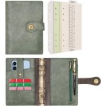 Classeur agenda a6 cuir carnet de notes de voyage, papier lign rechargeable avec stylo pour organisateur ...