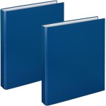 Classeur �� anneaux basic, din a4, 2 pi��ces, bleu, hauteur de remplissage 25 mm, classeur �� anneaux ...