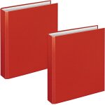 Classeur �� anneaux basic, din a5, 2 pi��ces, rouge, hauteur de remplissage 25 mm, classeur �� anneaux ...