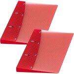 Classeur �� anneaux diamond, din a5, 2 pi��ces, rouge, hauteur de remplissage 20 mm, classeur �� anneaux ...