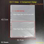 Classeur a anneaux pour documents , protecteur de feuilles a3, sac en pvc transparent, a2, a4,  sac de ...