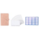 Classeur de budget, portefeuille en cuir pu pour coupon en esp�ces, couverture de carnet de plan avec ...