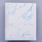 Classeur ? clip en cuir a4, classeur ? motif marbre, dossier en carton pour ?tudiant, bureau, fichiers ...