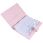 Classeur en cuir a5 avec 16 pochettes plastiques a5, syst�me d'enveloppes budg�taires, couverture de ...