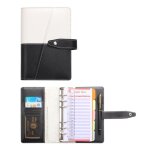 Classeur en cuir a6, planificateur de budget personnel, ensemble de livres avec pochettes, feuilles de ...