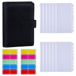 Classeur en cuir pu a6 pour carnet de notes, bricolage, planificateur de budget, classeur, enveloppes ...