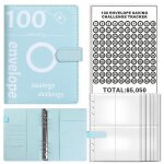 Classeur de d�fi d'�conomie d'argent de 100 enveloppes, classeur d'�pargne a5 avec enveloppes d'argent ...