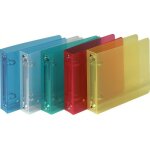 Classeur exacompta 2 anneaux polypro 14x18cm translucide dos 40mm coloris assortis Classeur exacompta 2 anneaux polypro 14x18cm translucide dos 40mm coloris assortis