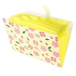 Classeur extensible a fleurs a4 et a lettres, porte - fichiers d'archive, organisateur a 8 poches
