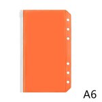 Classeur a feuilles mobiles en pvc a5 / a6, pochettes color�es a fermeture eclair pour classeur a 6 anneaux, ...