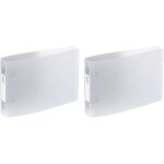 Classeur a fiches bristol avec etiquettes d'identification - 2 anneaux - format a5 (25x16, 5cm) - incolore ...