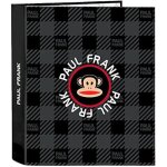 Classeur folio 4 anneaux - paul frank - safta - noir - confortable - polyvalent