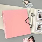 Classeur kpop avec bande elastique, grand porte - carte photo, livre de renforcement, anneau en d, grille ...