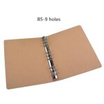 Classeur kraft vintage cr�atif a4 / a5 / b5 / a6, 4 mod�les avec clip, papeterie fournitures scolaires ...