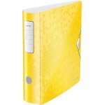 Classeur a levier a4 active, dos arrondi 82mm, fixation elastique, polyfoam léger, jaune Classeur a levier a4 active, dos arrondi 82mm, fixation elastique, polyfoam léger, jaune