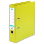 Classeur a levier - elba - a4 - dos 80 mm - 2 anneaux - jaune