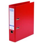 Classeur a levier - elba - a4 - dos 80 mm - 2 anneaux - rouge