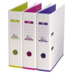 Classeurs a levier mycolour - dos 80 mm - coloris blanc - lot de 10