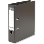 Classeur a levier smart pro + a4xl dos 80mm 2 anneaux couverture polypro remborde marron