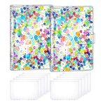 Classeur a paillettes format a6 6 trous, 2 pices, protection de planificateur en pvc souple avec 10 ...