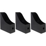 Classeur en polypropyl�ne noir durable pour ranger livres, documents et magazines ¿ 27 x 24 x 9 cm