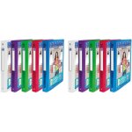 Classeur polyvision a4 dos 30mm 4 anneaux ronds couverture polypro translucide coloris assortis (lot ...