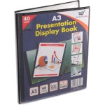 Classeur de prsentation a 40 pochettes en plastique - format a3 - 80 vues