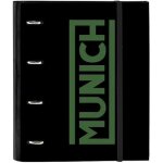 Classeur - safta - munich caviar - 4 anneaux - 100 feuilles a4 - noir