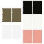 Classeur a spirale en pp mat a 20 / 26 trous, papier autocollant pour journal intime, s�parateur d'index, ...