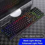 Clavier de jeu usb rétro - eclairé par led, 104 touches, sensation mécanique, ergonomique, support de ... Clavier de jeu usb rétro - eclairé par led, 104 touches, sensation mécanique, ergonomique, support de ...