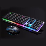 Clavier et souris de jeu led, 104 touches, usb, pour pc, ordinateur portable, ps4, xbox one, accessoires ...