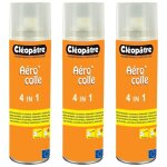 Cl�op�tre lot de 3 sprays colle 250ml glue a�rocol 4 en 1 (repositionnable, ajustable, orientable)