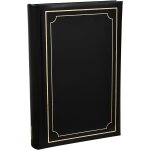 Cmjaagur - large 6x4 deluxe housse rembourre bookbound slip in memo album photo pour 300 photos - noir[m306] ...