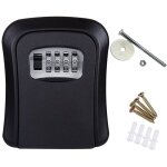 Coffre - fort mural pour cls, bote de rangement secrte, organisateur, combinaison de 4 chiffres, mot ...