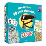 Mon coffret 10 jeux classiques avec loup - de 1 a 6 joueurs - avec un sac en tissu - 6 plateaux de jeux ...