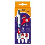 Coffret 3 stylos bille bic 4 couleurs phryge jo de paris pointe moyenne