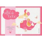 Coffret de b�b� fille - avec un carnet a compl�ter, une planche de stickers, une toise, un porte - photos ...