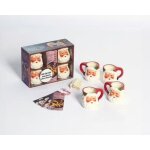 Coffret les bocks a vins chauds, edition spciale santa - avec 4 mugs, 10 sachets en tissu et 10 fiches ...