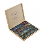 Coffret en bois de 100 pastels a l'�cu  paysage  sennelier