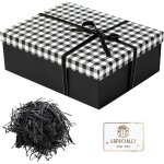 Coffret cadeau avec couvercle - bote cadeau elgante 25 x 18 x 8, 5 cm avec noeud et cartes de v?ux, ...