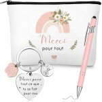 Coffret cadeau de remerciement merci stylo a bille merci pour tout porte - cl�s trousse a maquillage ...
