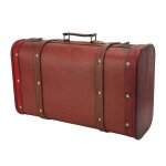 Coffret cadeau r�tro en bois avec charni�re d�corative en similicuir, coffre de rangement pour la maison ...