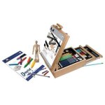Coffret - chevalet d'artiste - crayons, pastels, fusains et accessoires - royal & langnickel