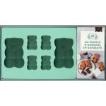 Coffret ma famille d'oursons en guimauve - avec un moule souple en silicone et 1 livre de recettes