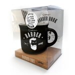 Coffret gentlemen's barber box - gentlemen's barber book avec un mug, des ciseaux, un peigne, une equerre ...