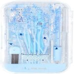 Coffret de g�om�trie avec compas, r�gle, equerres, rapporteur, crayon, recharges de graphite et gomme ...