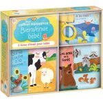 Mon coffret naissance - 3 livres d'�veil pour b�b� : livre en tissu, qui se cache a la ferme ? - livre ...