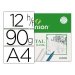 Colis 12 feuilles de papier calque a4 90g guarro canson