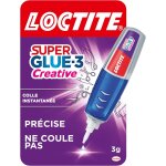 Colle super glue - 3 creative (stylo de 3 g) - colle gel cyanoacrylate ultra prcise qui ne coule pas ...